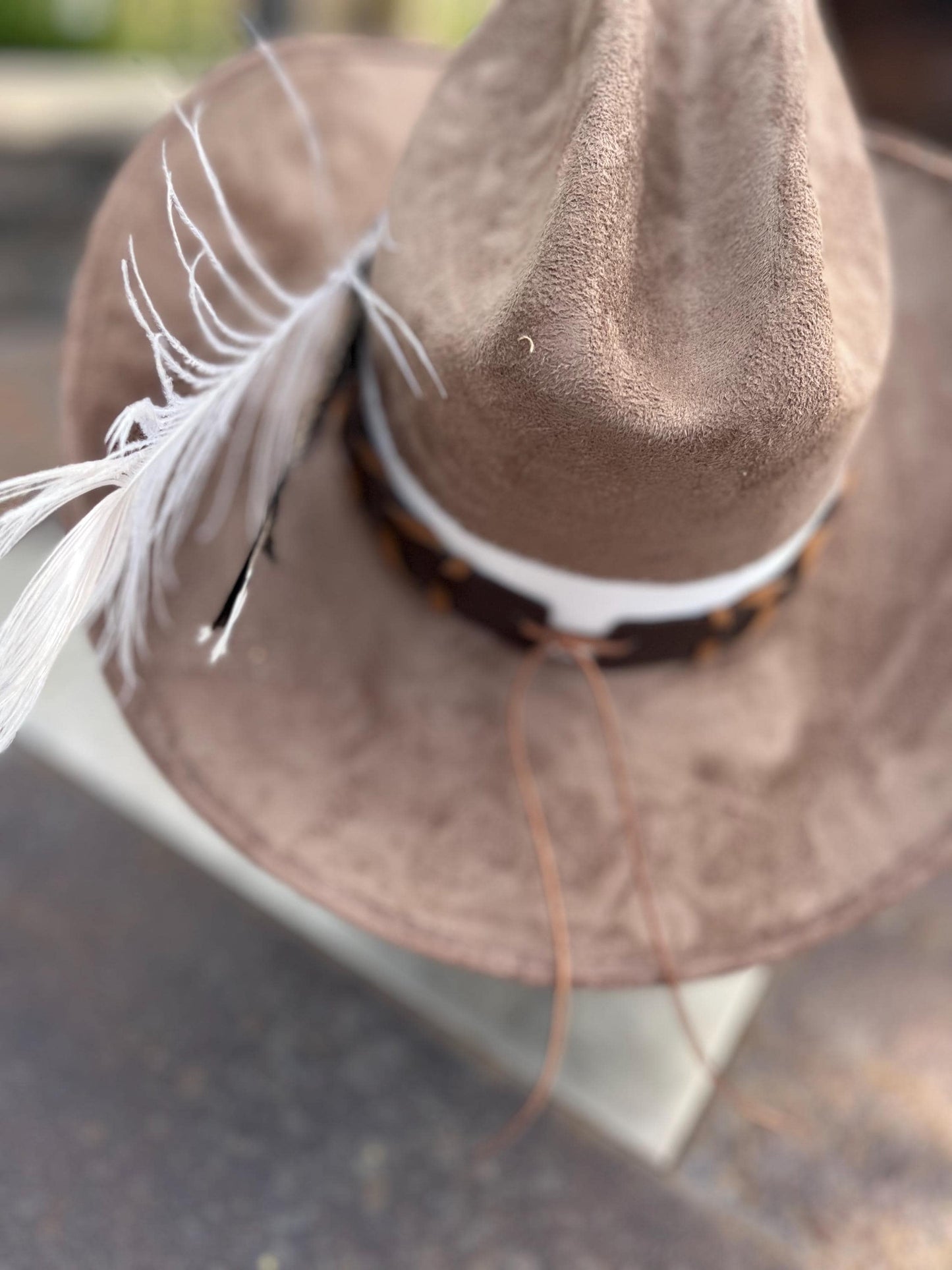 Tan brown suede cowboy hat