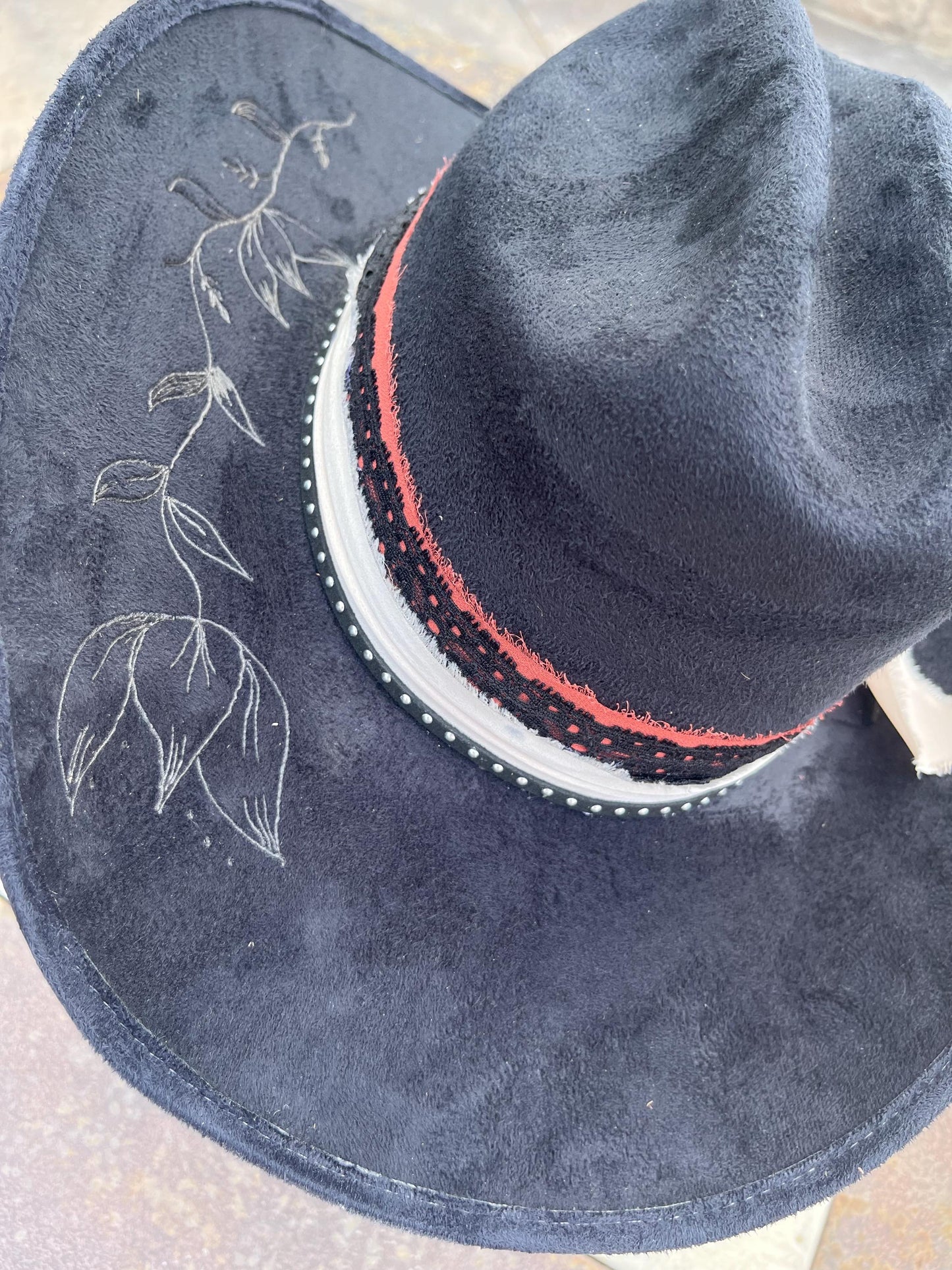 Black burned cowboy hat